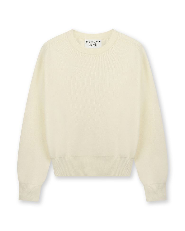 [비슬로우X데릭]OVERSIZED CREW NECK KNIT IVORY