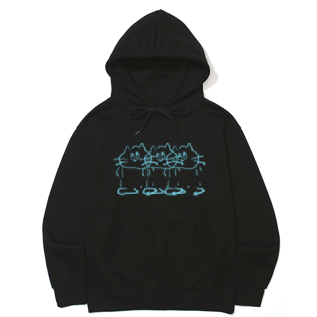 어썸어스(AWESOMEUS) THREE LINE CATS HOODIE_3 COLOR