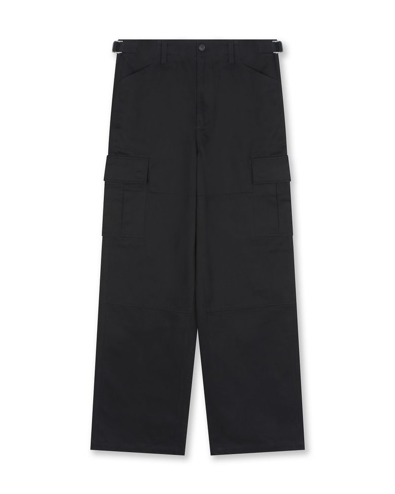 [비슬로우X데릭]COTTON TWILL CARGO PANTS BLACK