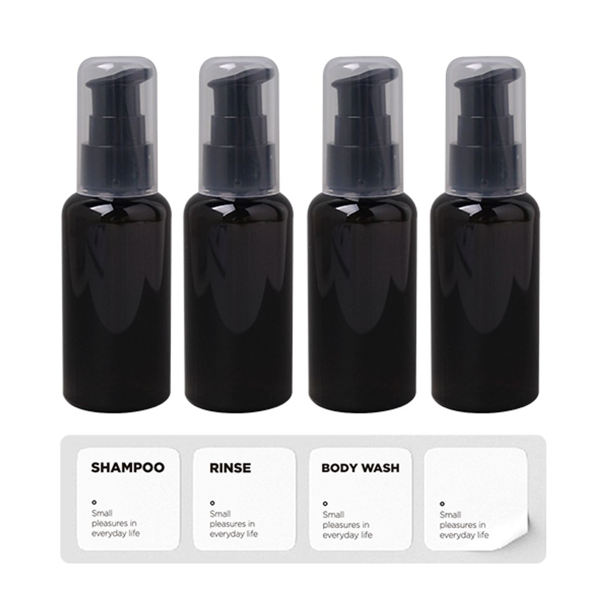 소낙소낙(SONAKSONAK) 깔끔보관 펌핑용기 60ml 블랙 4P