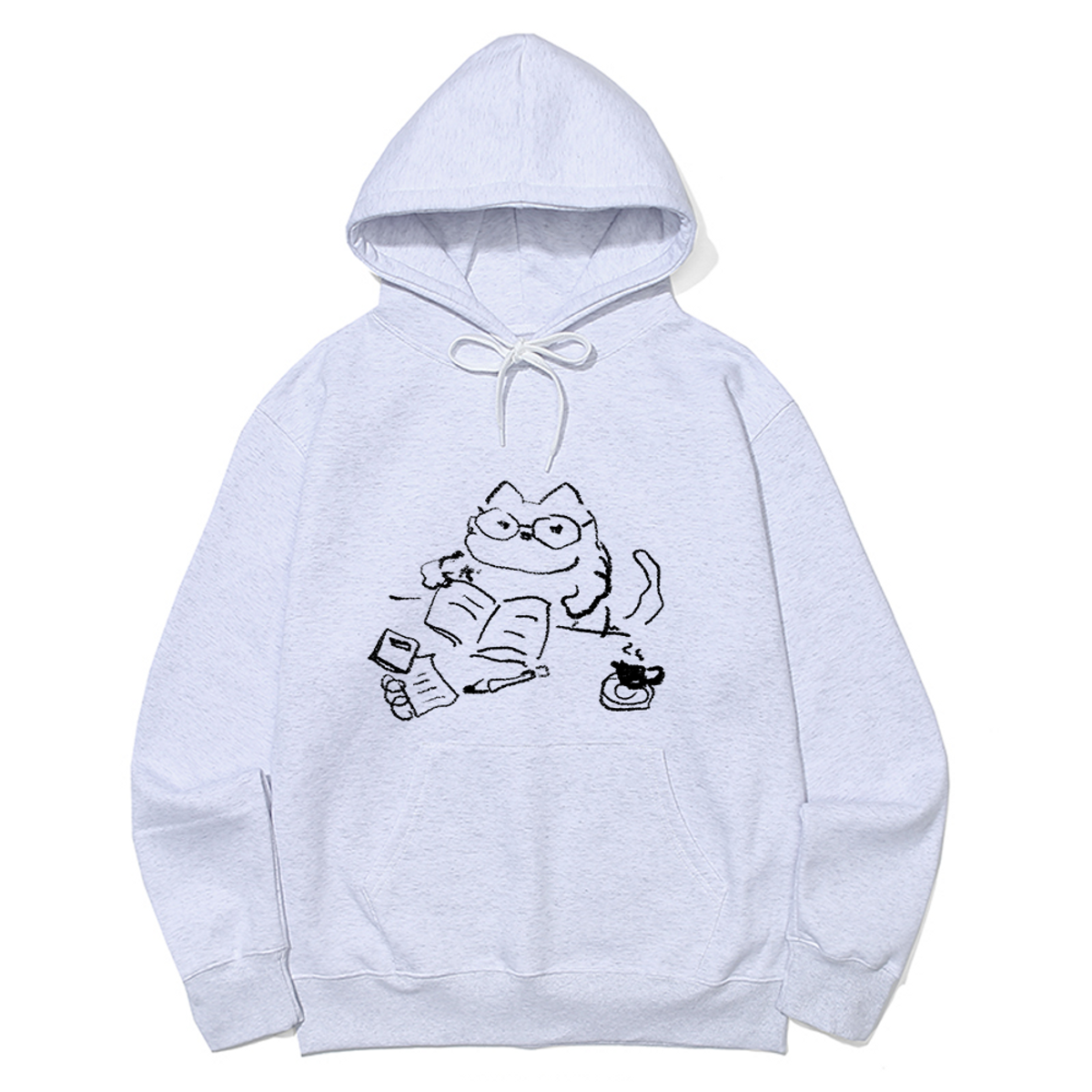 어썸어스(AWESOMEUS) HARD WORING LINE CAT HOODIE_3 COLOR