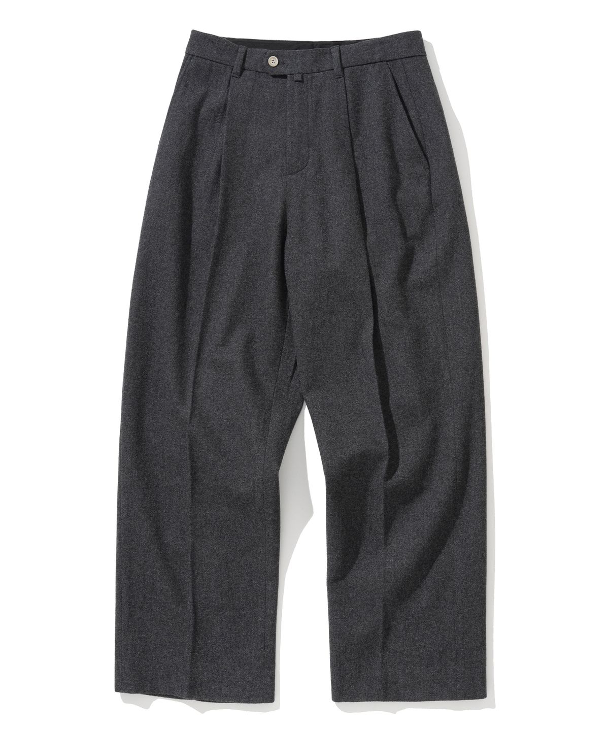 유니폼브릿지(UNIFORM BRIDGE) wool one tuck cropped slacks grey