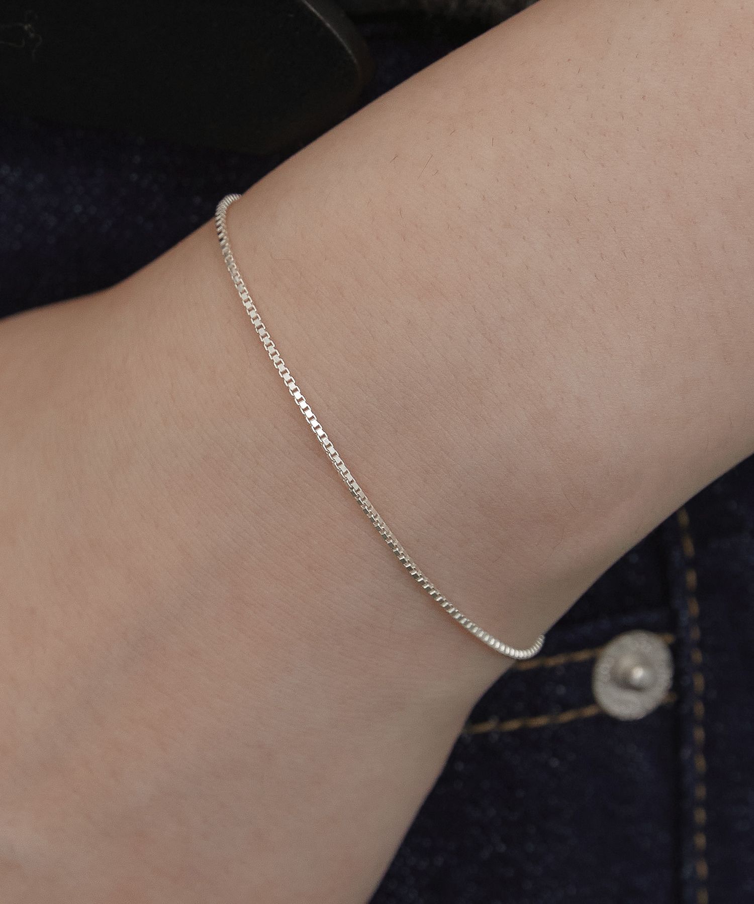 ☆TATIANA☆ Silver 925 Simply Box Chain Bracelet BR2191 MUSINSA公式 | TATIANA (Silver 925) Simply Box Chain Bracelet