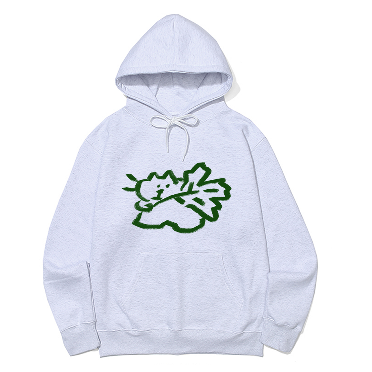 어썸어스(AWESOMEUS) CAT HOLDING A LEAF HOODIE_3 COLOR