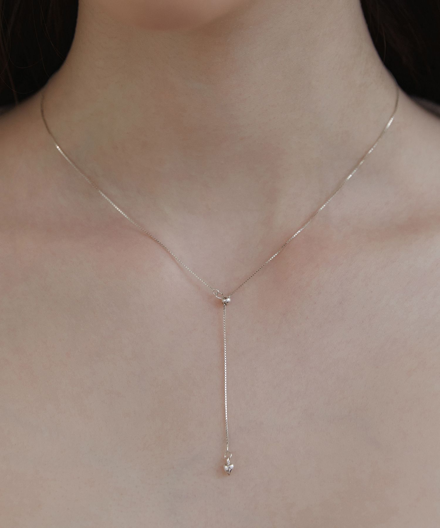 ネックレス・ペンダント TATIANA Silver 925 Heart Tail Drop Tie Necklace NZ2431 MUSINSA | TATIANA (Silver 925) Heart Tail Drop Tie Necklace