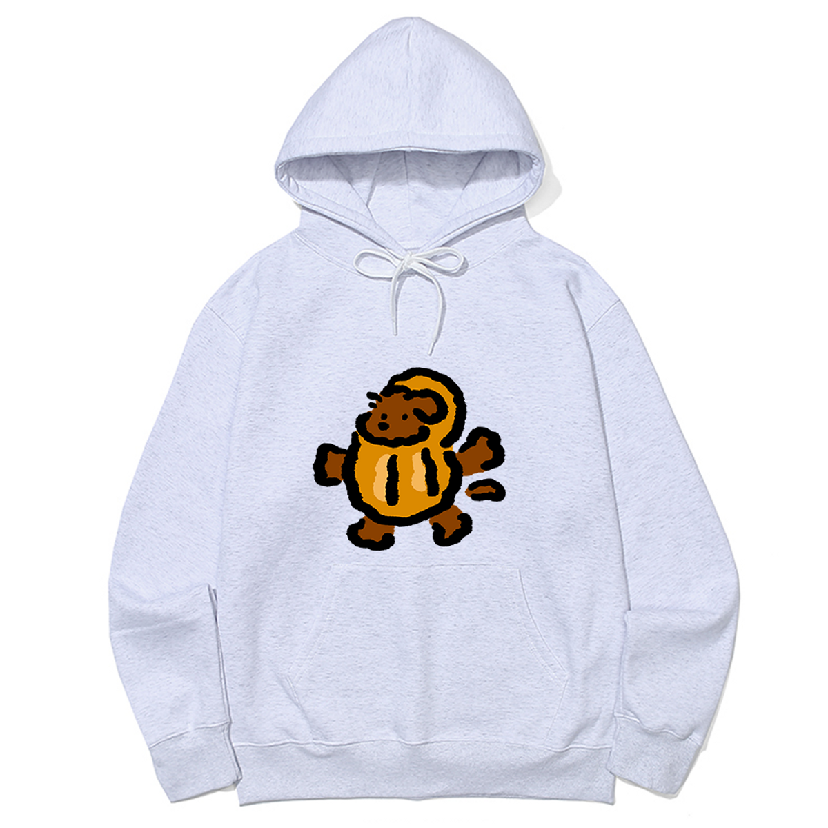 어썸어스(AWESOMEUS) BROWN DOG WITH A PEANUT HOODIE_3 COLOR