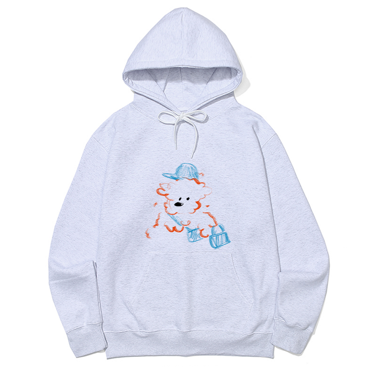 어썸어스(AWESOMEUS) PUPPY IN A BLUE HAT HOODIE_3 COLOR