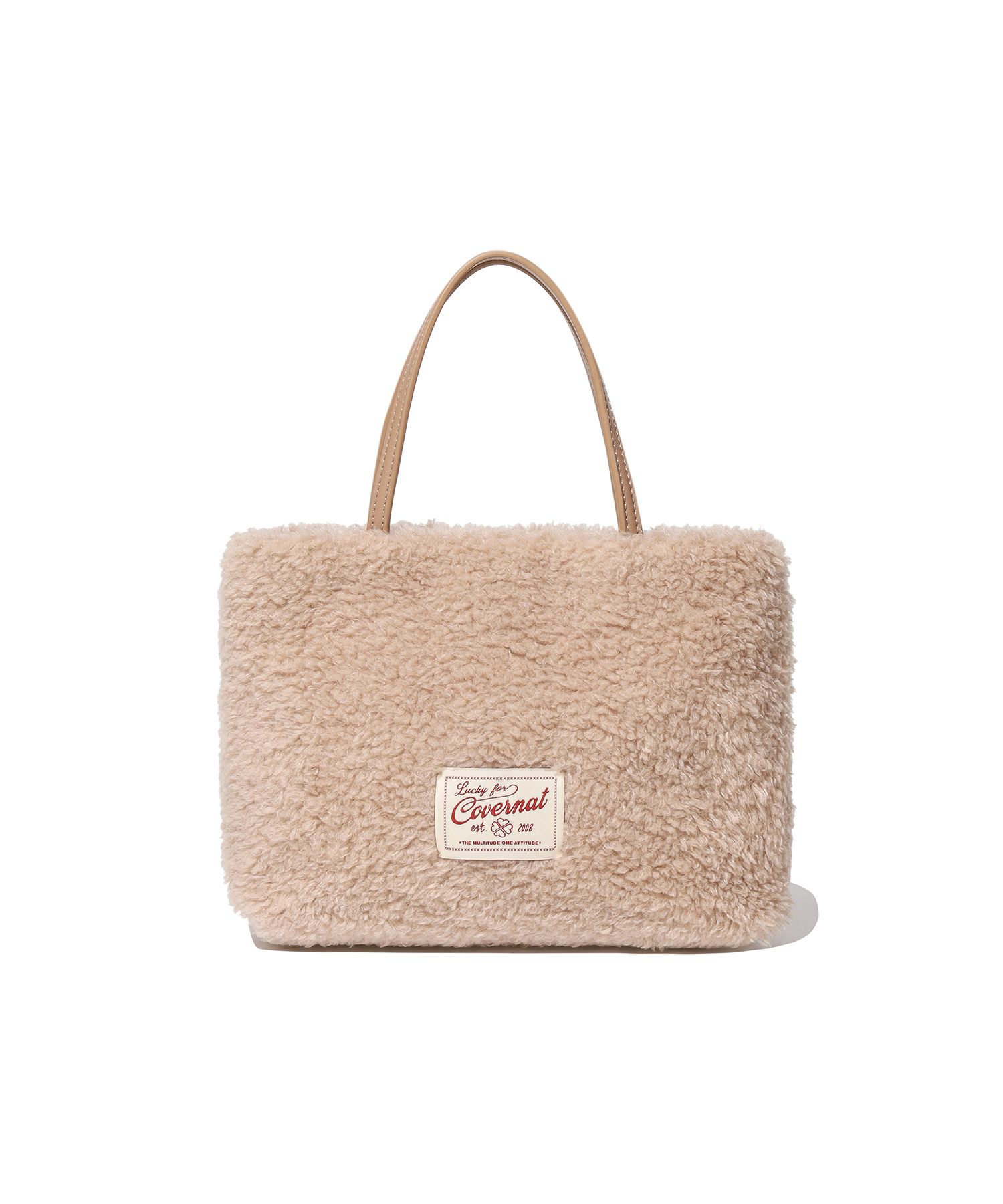 ★COVERNAT WOMAN★ Cloverheart Fluffy Tote Bag Ivory CO2404T MUSINSA | COVERNAT WOMAN Cloverheart Fluffy Medium Tote Bag