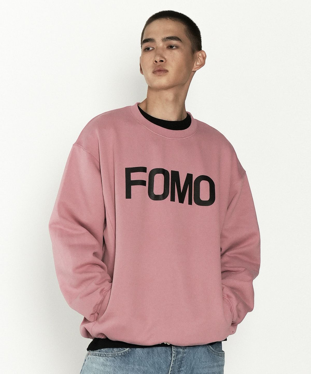 구보(GUVO) Pannel Sweat shirts, Pink