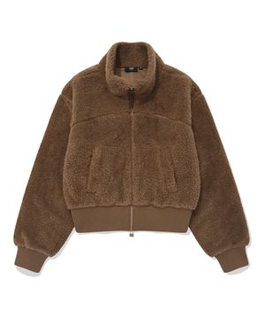 우먼 쉐르파 집업 자켓 Brown
