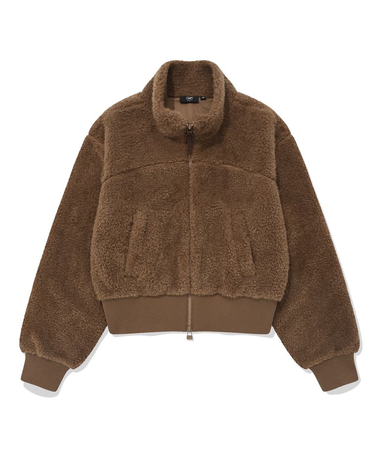 우먼 쉐르파 집업 자켓 Brown