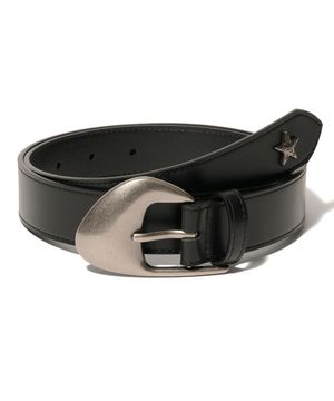 BL010 웨스턴 남자 여자 가죽 벨트 27mm 블랙