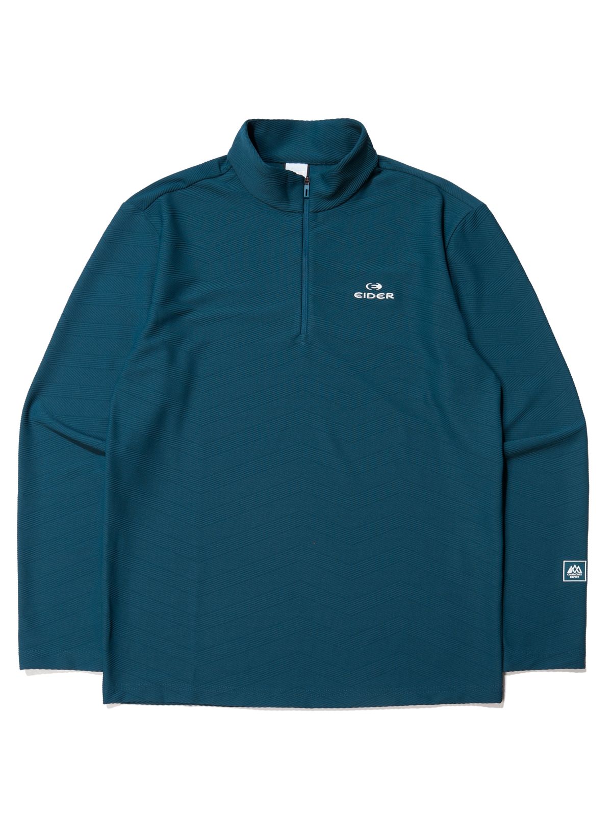 아이더(EIDER) JACQUARD Y (자카드 Y) 남성 긴팔 짚업 티셔츠_TEAL DMU24204Q4