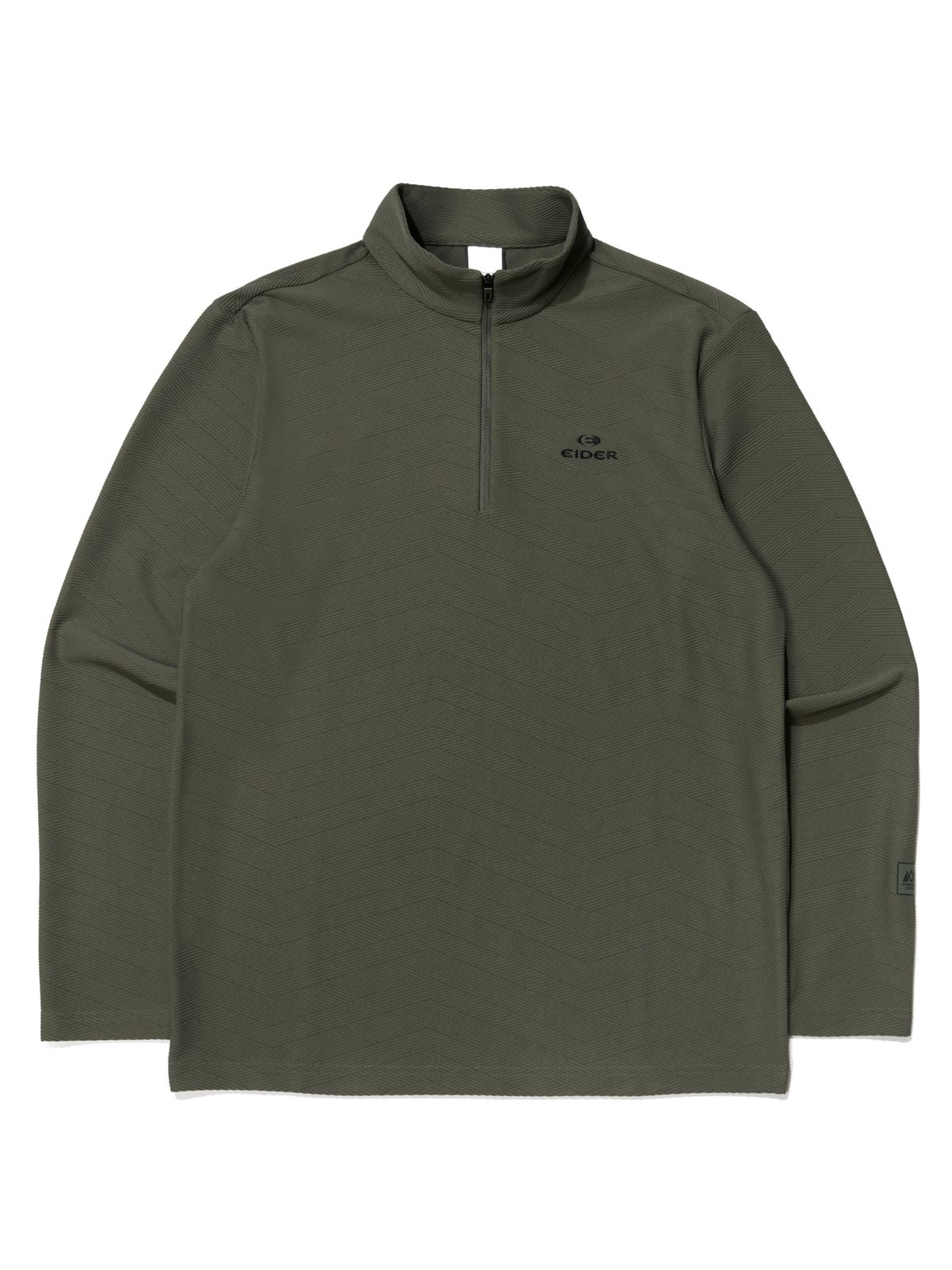 아이더(EIDER) JACQUARD Y (자카드 Y) 남성 긴팔 짚업 티셔츠_Khaki DMU24204K7
