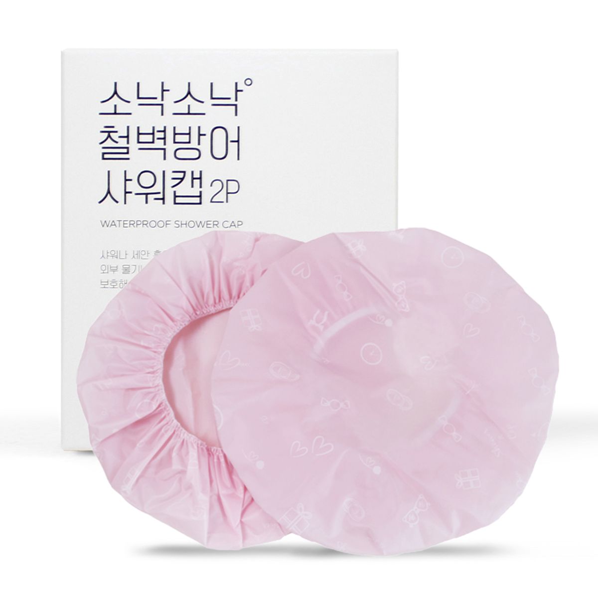소낙소낙(SONAKSONAK) 철벽방어 샤워캡 핑크 2P