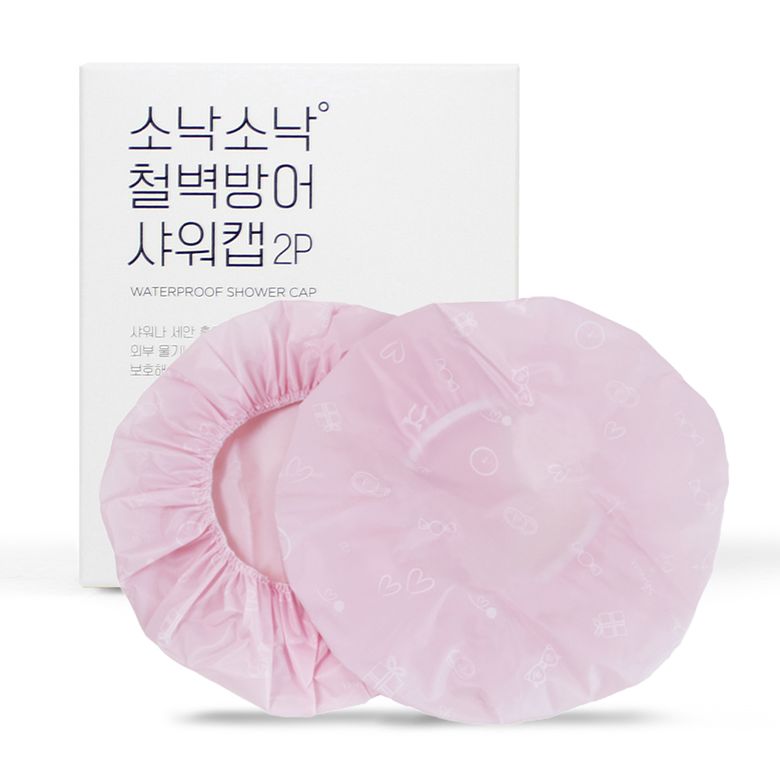 철벽방어 샤워캡 핑크 2P (SS-66041-B2)