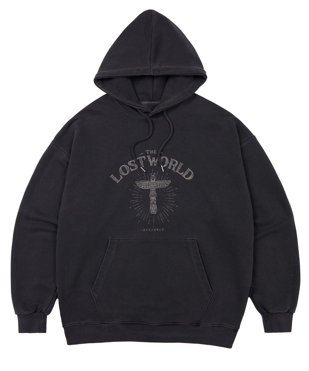 디스펑트(DYSFUNCT) TOTEMPOLE  PIGMENT HOODIE(CHARCOAL)