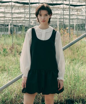 NYLON VOLUME MINI DRESS(BR)