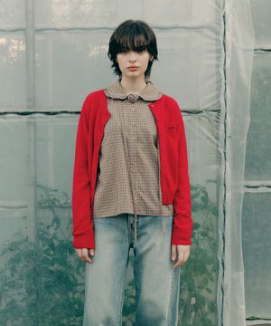 ROSE TIE FRILL BLOUSE(CK)