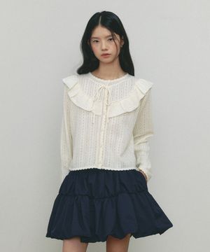 LACE FRILL CARDIGAN(IV)
