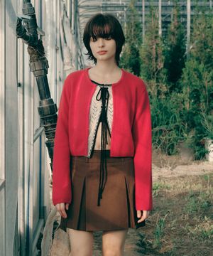 RACCOON BUCKLE CARDIGAN(MG)