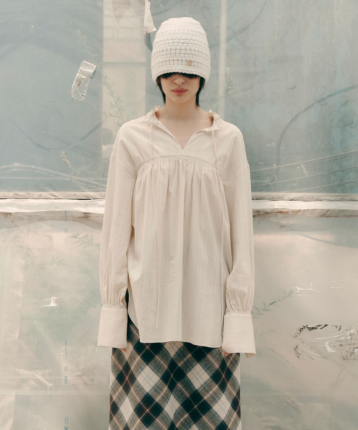 쎄미(SSEMI) ROPE STRING BLOUSE(BE)