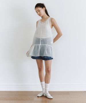 SEE-THROUGH RIBBON DRESS(IV)