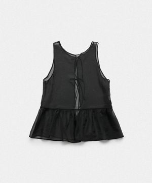 SEE-THROUGH RIBBON DRESS(BK)