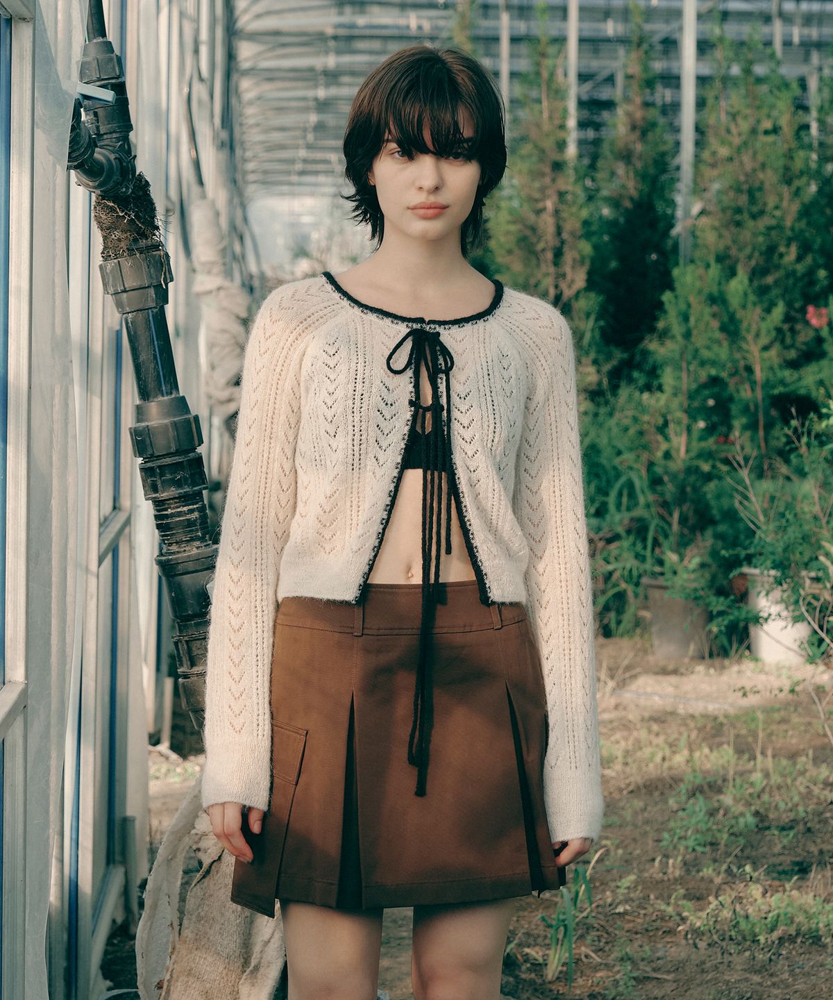 쎄미(SSEMI) TWO RIBBON CARDIGAN(IV)