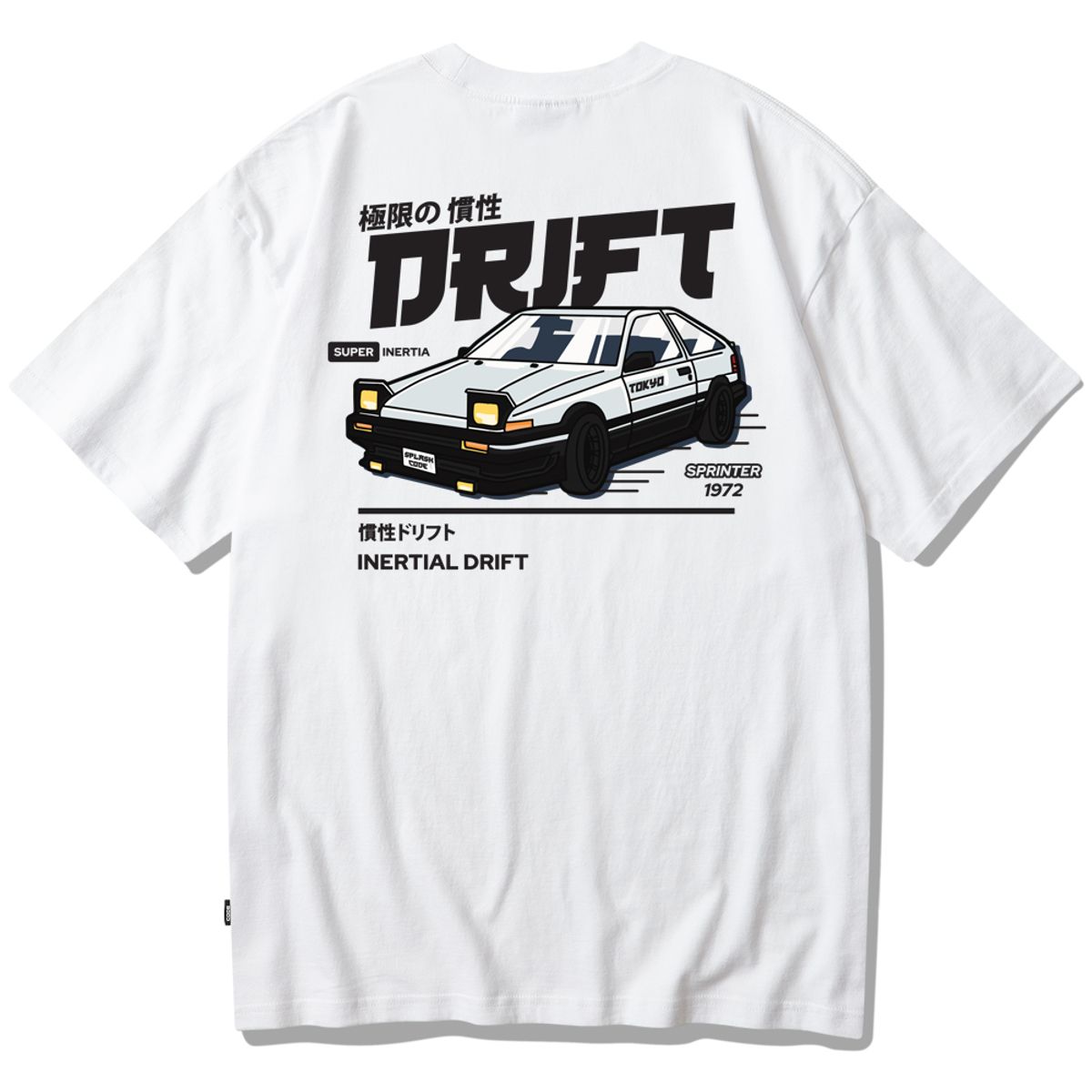 스플래시코드(SPLASHCODE) 반팔 티셔츠 화이트 - 드리프트(Drift)