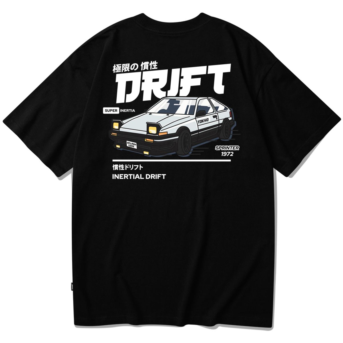 스플래시코드(SPLASHCODE) 반팔 티셔츠 블랙 - 드리프트(Drift)