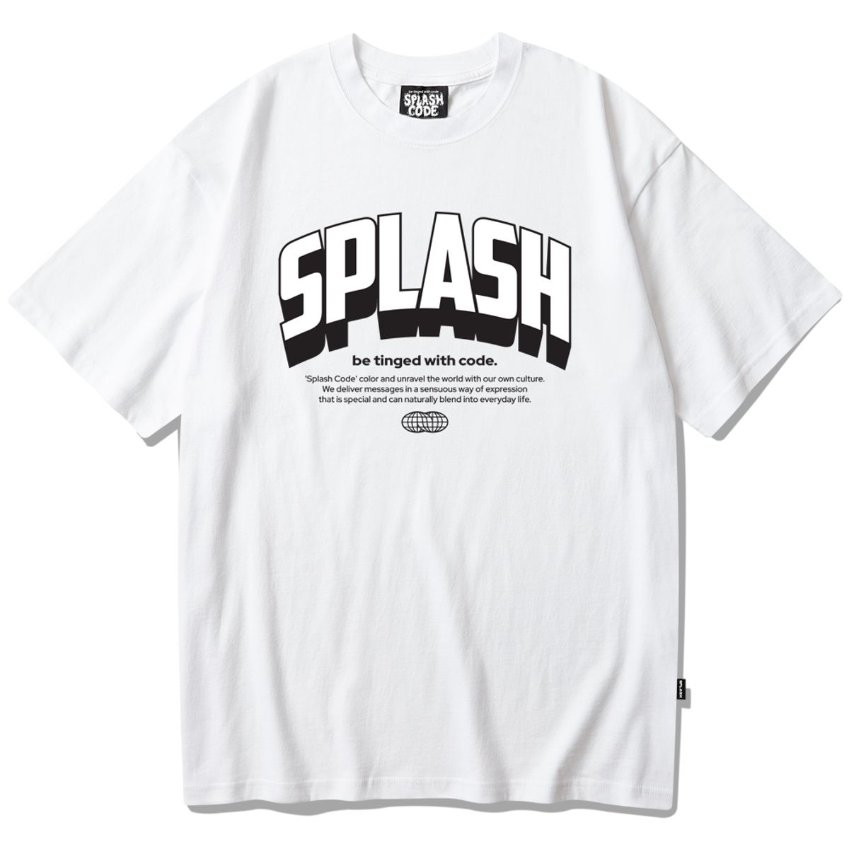 스플래시코드(SPLASHCODE) 반팔 티셔츠 화이트 - 월드 와이드(World Wide)