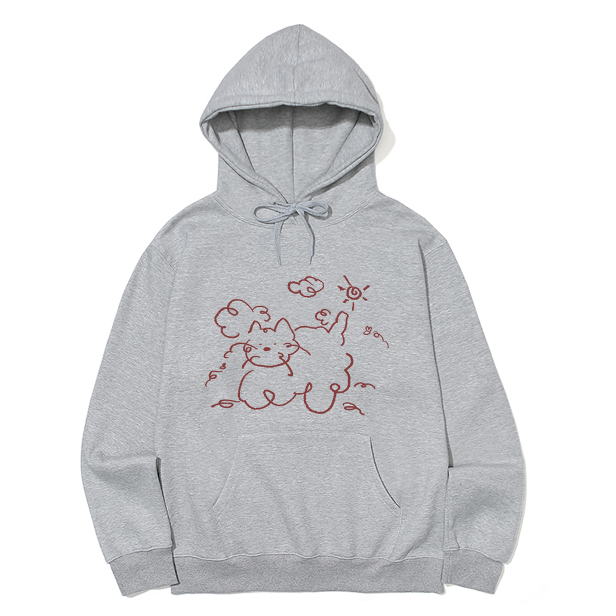 어썸어스(AWESOMEUS) WALKING CAT NICE DAY HOODIE_3 COLOR