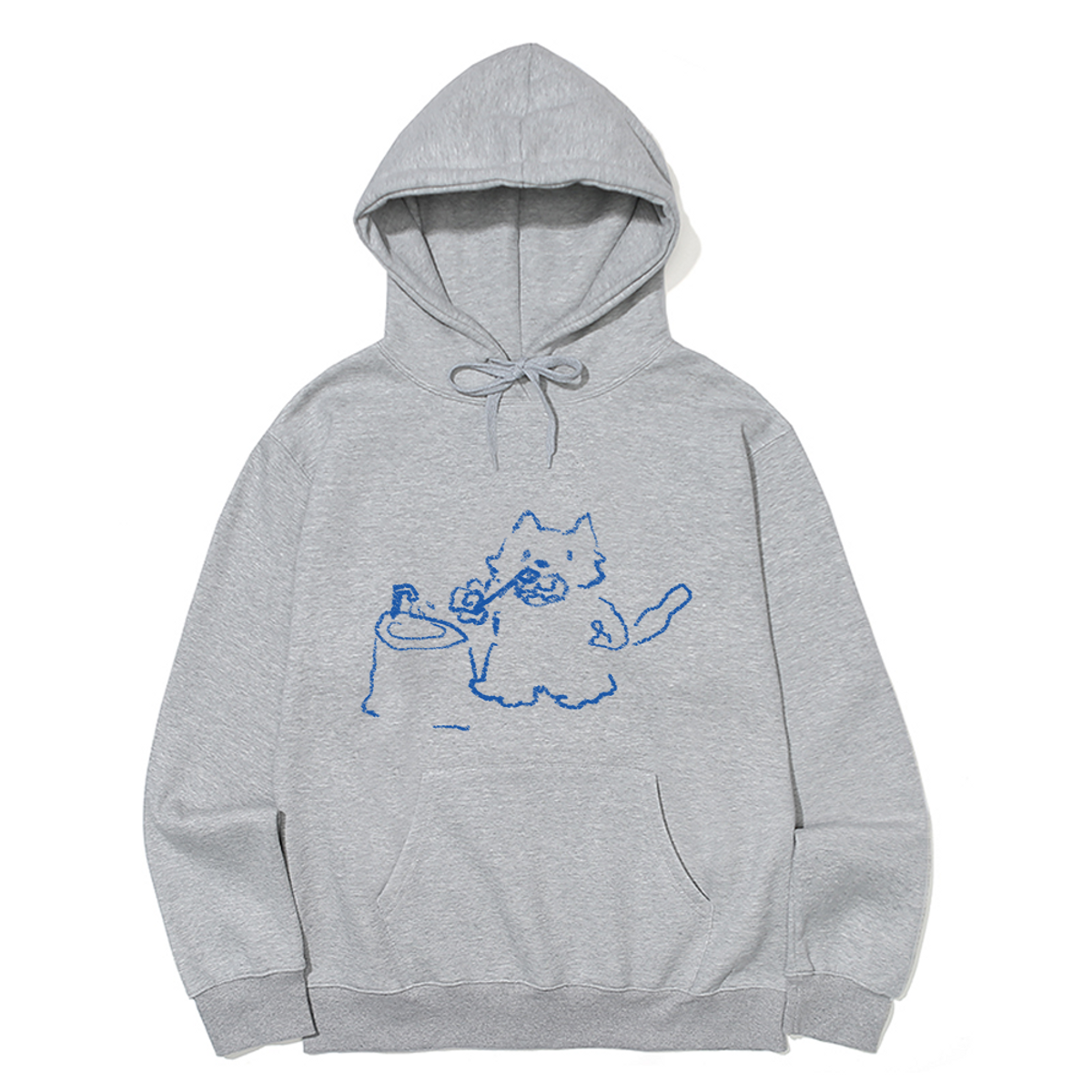 어썸어스(AWESOMEUS) CAT BRUSHING ITS TEETH HOODIE_3 COLOR