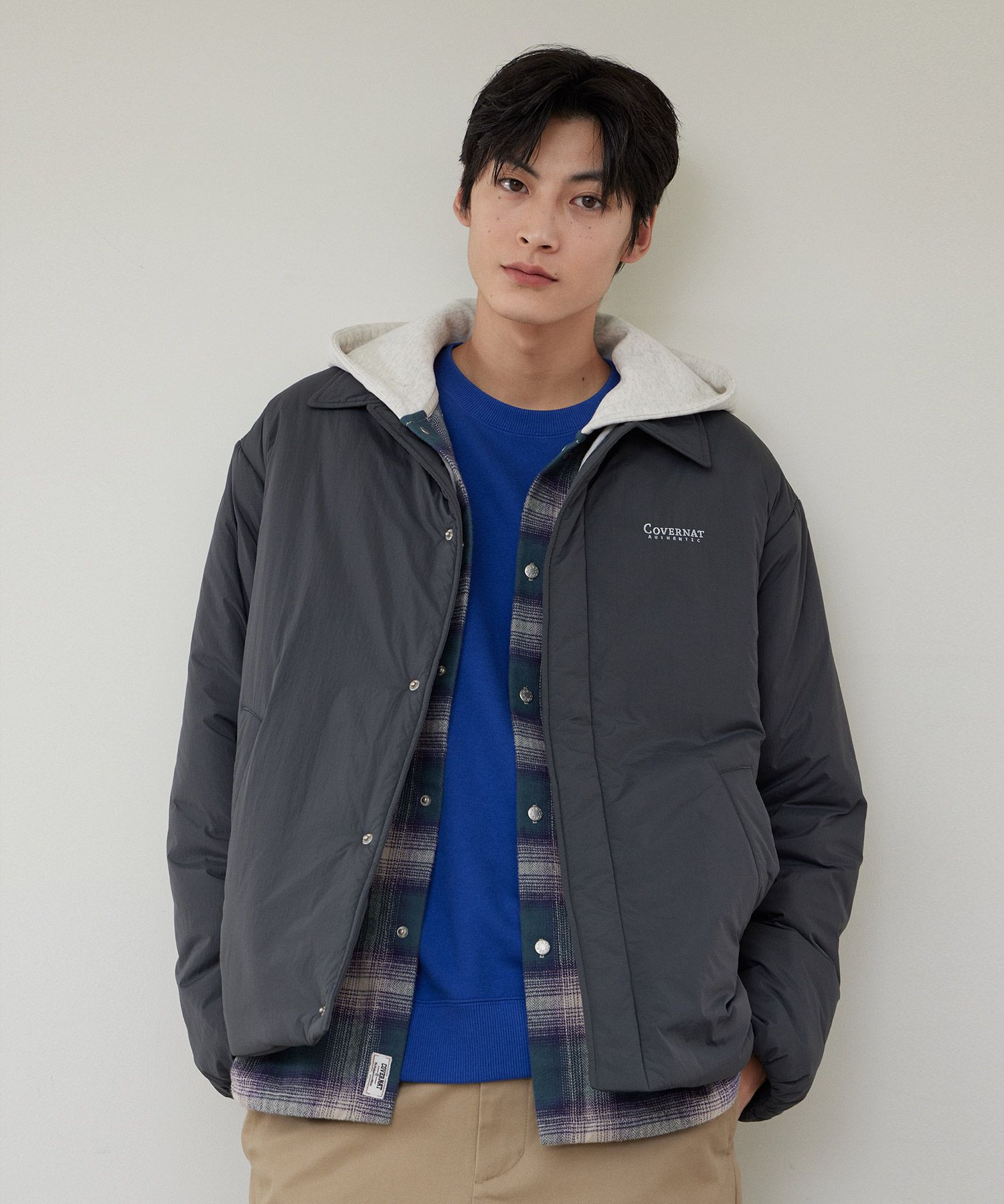 【COVERNAT】Padded Coach Jacket /追跡付 MUSINSA | COVERNAT Padded Coach Jacket Charcoal