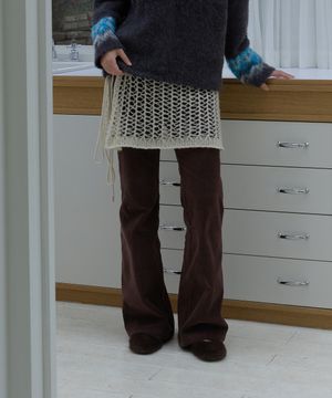 ALPACA NET WRAP SKIRT(3 Colors)