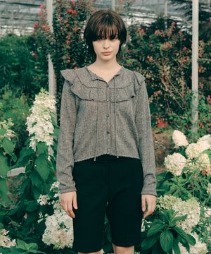 LACE FRILL CARDIGAN(GR)