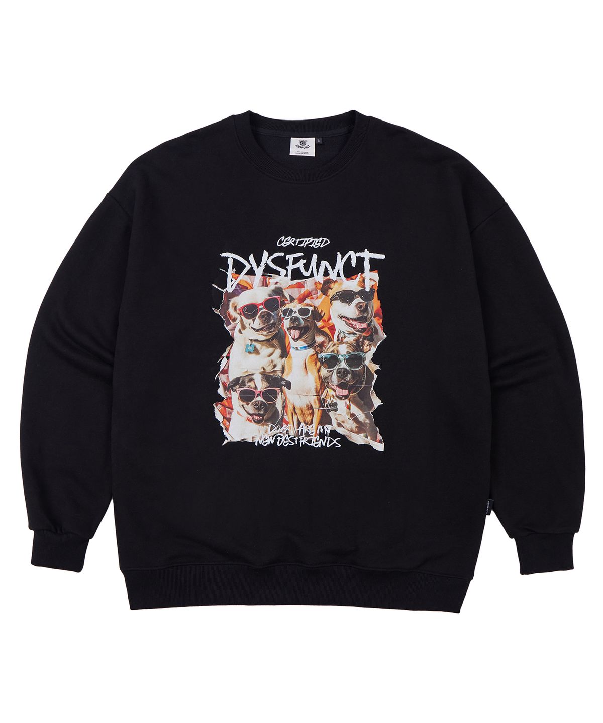 디스펑트(DYSFUNCT) PUPPYLOVE OVER FIT SWEATSHIRT(BLACK)