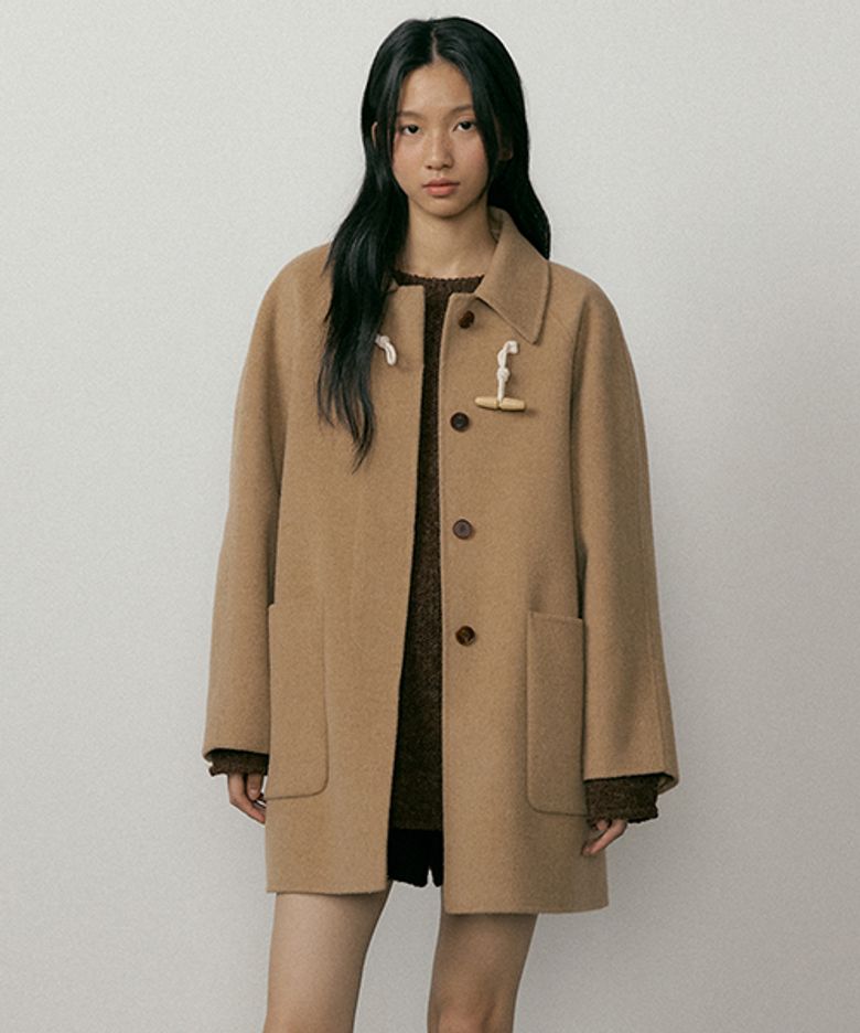 handmade half toggle coat-camel