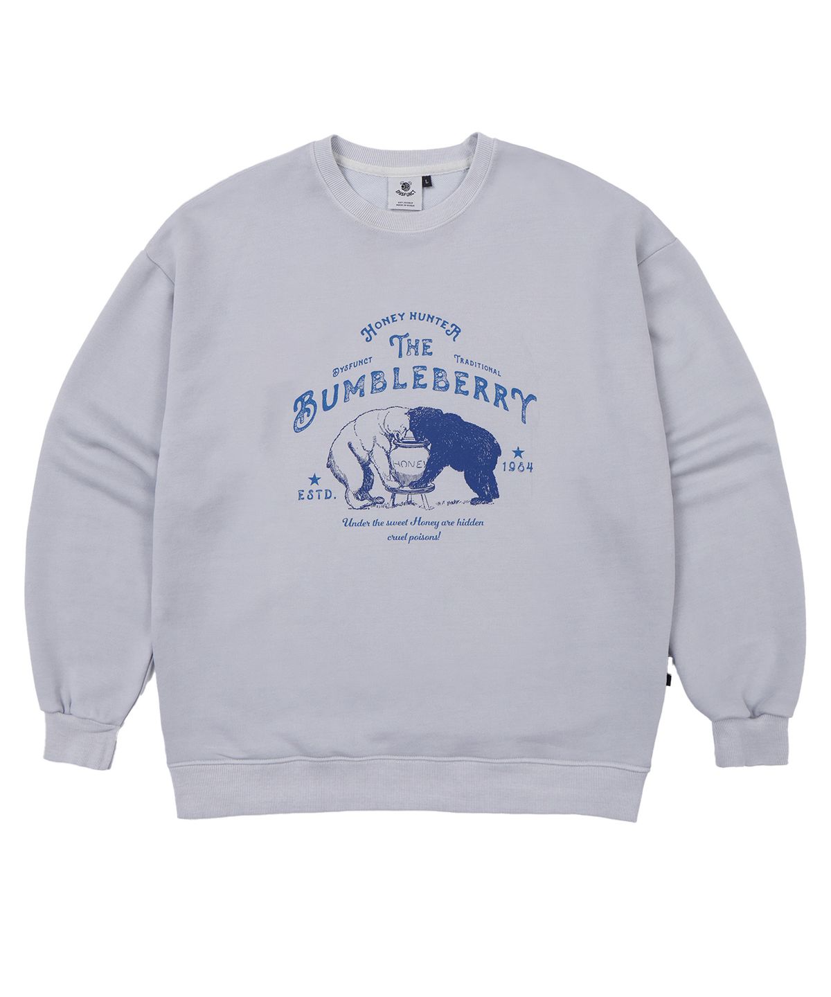 디스펑트(DYSFUNCT) HONEY HUNTER PIGMENT SWEATSHIRT(BLUE GRAY)