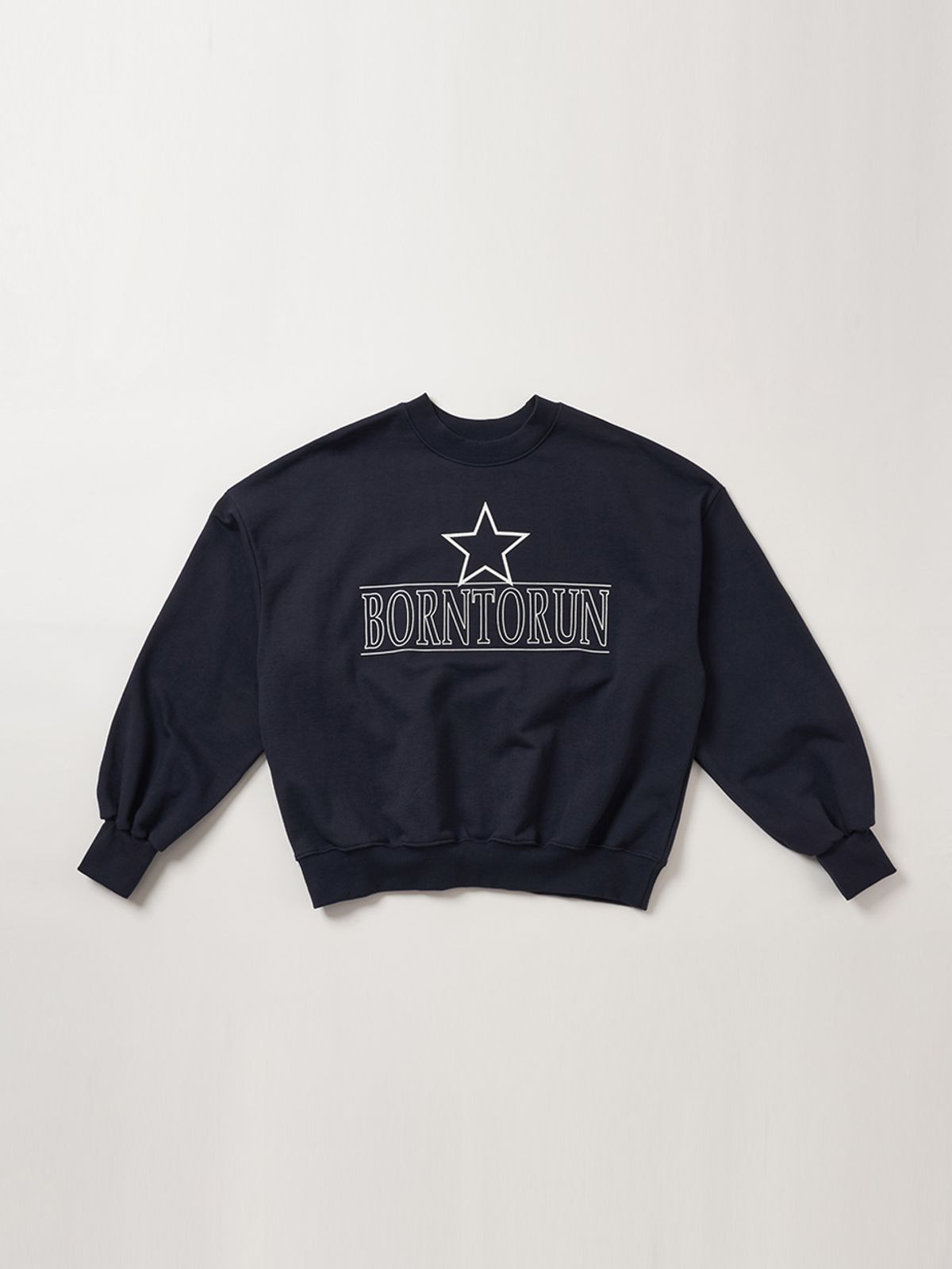 플리즈프로젝트(PLZPROJECT) BORN TO RUN SWEAT SHIRT, NAVY