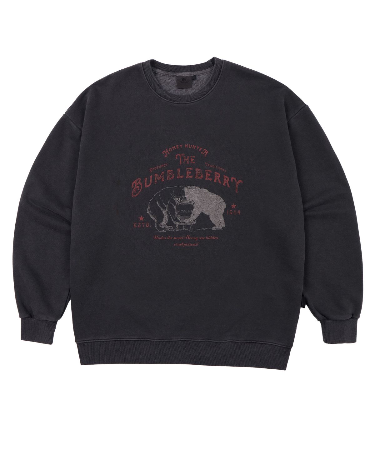 디스펑트(DYSFUNCT) HONEY HUNTER PIGMENT SWEATSHIRT(CHARCOAL)