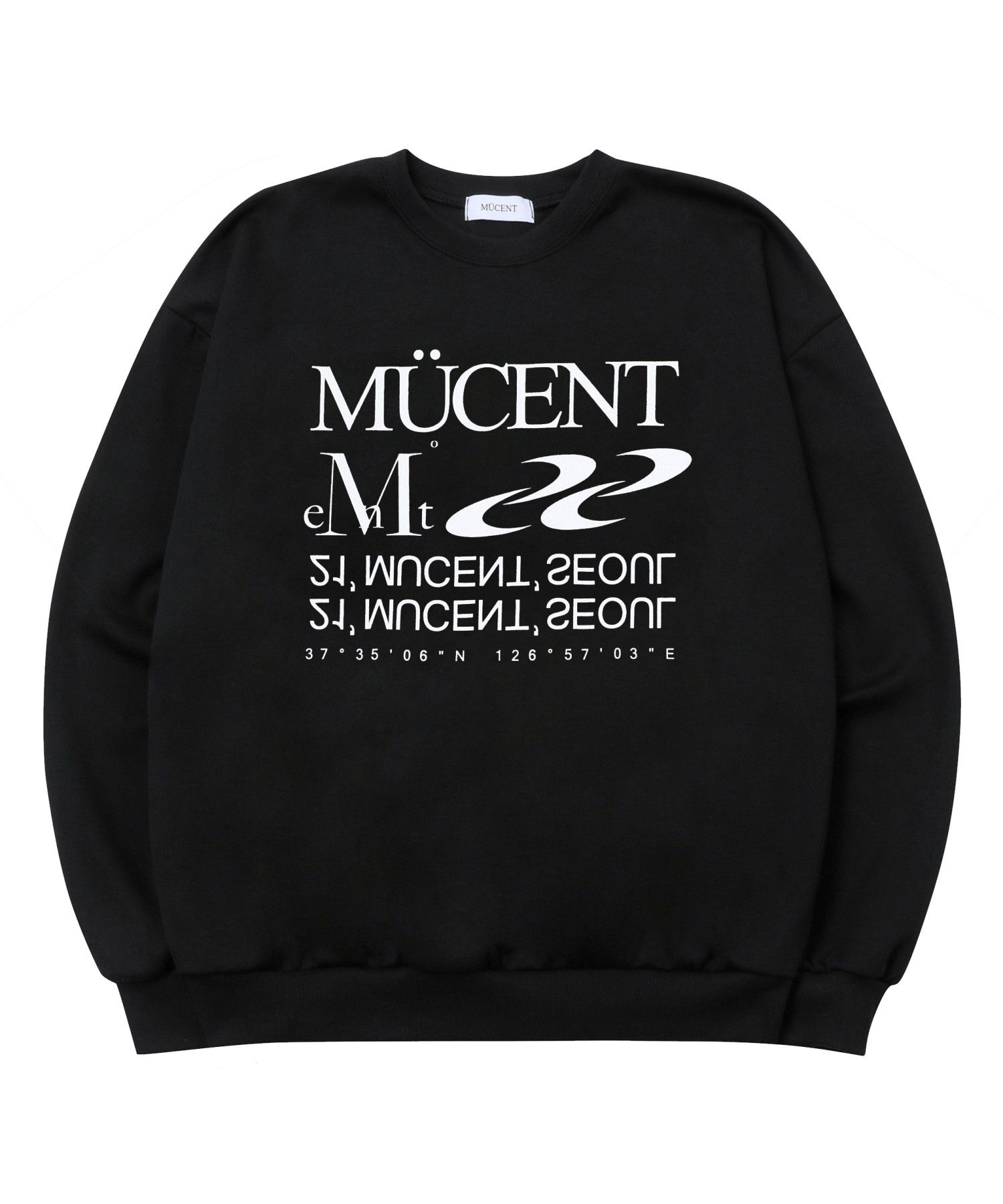 ★MUCENT★ Clover lettering loose fit long sleeve man to man MUSINSA | MUCENT Clover Lettering Loose Fit Long Sleeve Man