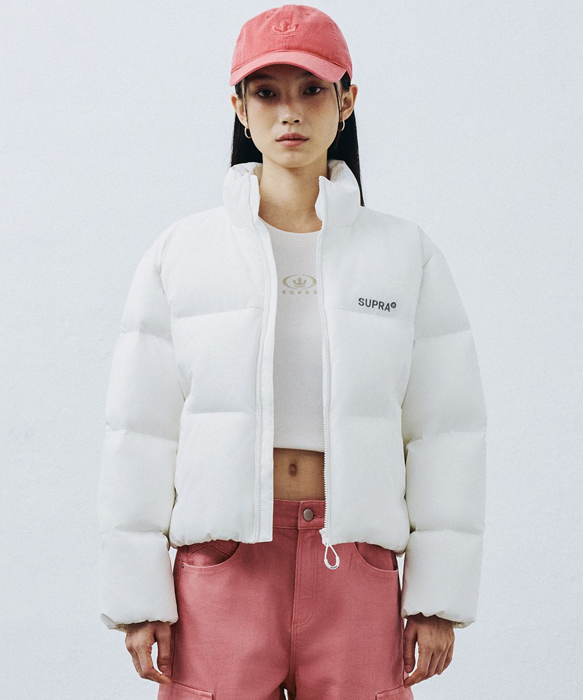 수프라(SUPRA) 여성 베이직 다운자켓(IVORY)