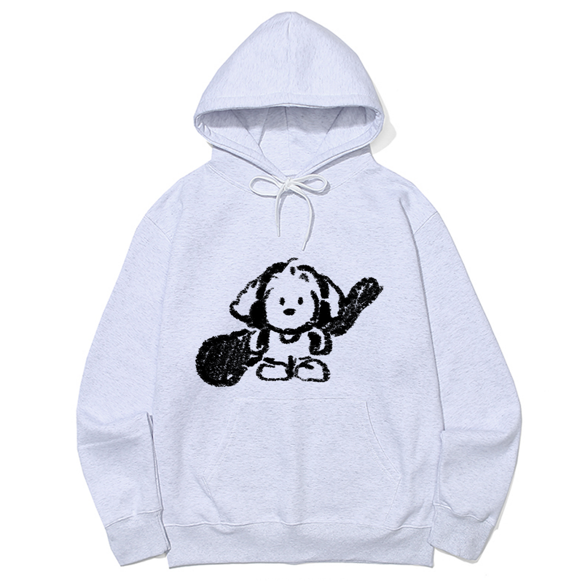어썸어스(AWESOMEUS) LISTEN TO MUSIC PUPPY HOODIE_3 COLOR