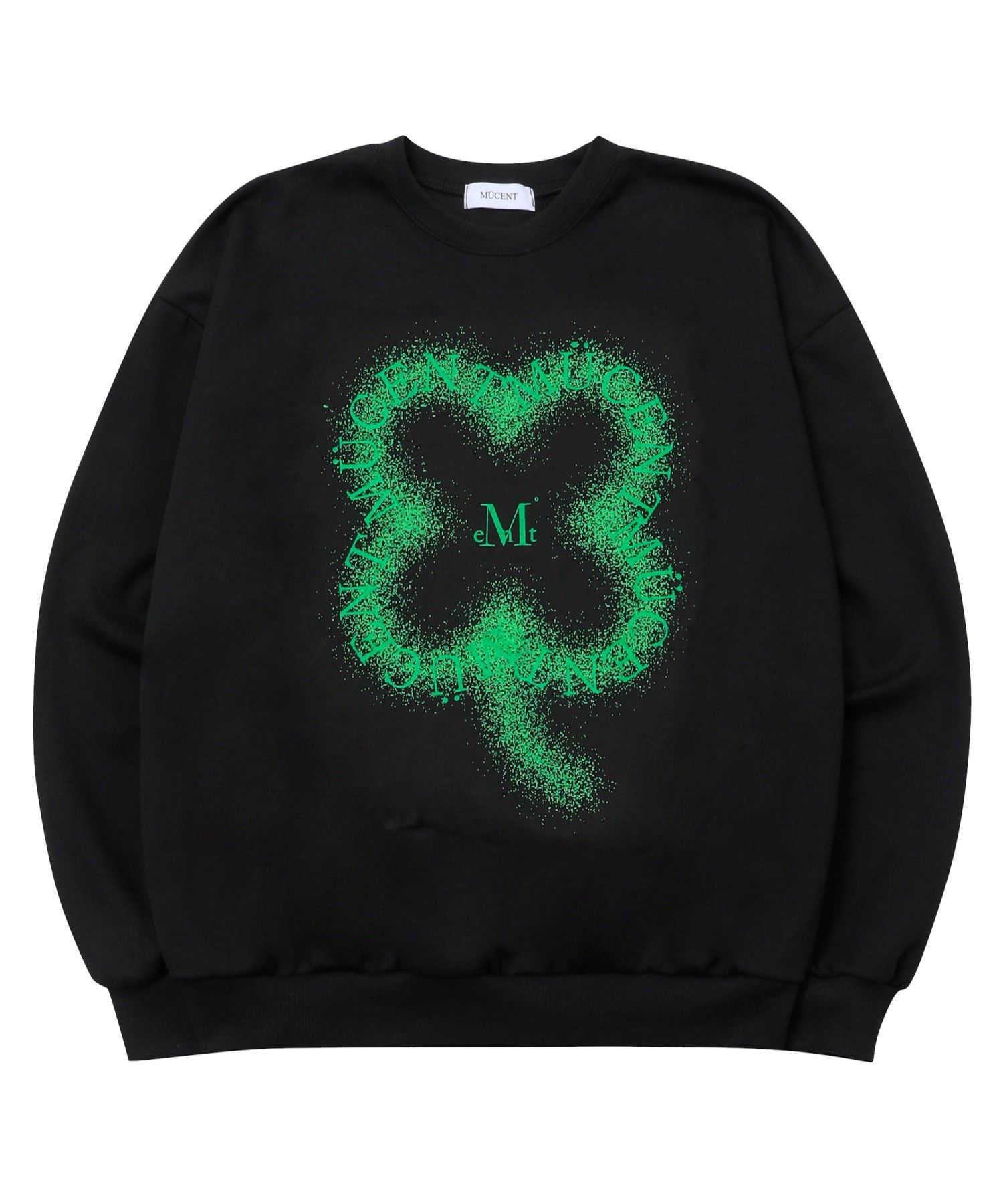 ★MUCENT★ Clover lettering loose fit long sleeve man to man MUSINSA | MUCENT Clover Lettering Loose Fit Long Sleeve Man