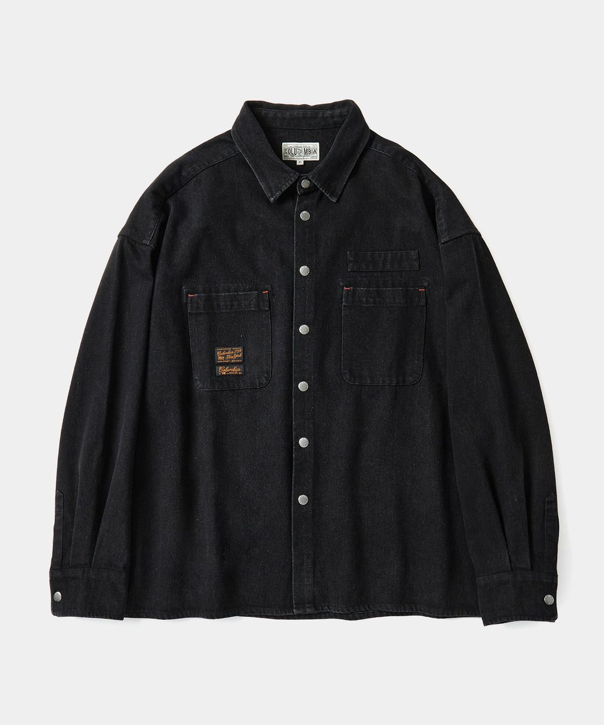 컬럼비아 유니버시티(COLUMBIA UNIVERSITY) SL-LABEL OVER-FIT DENIM SHIRTS 블랙데님