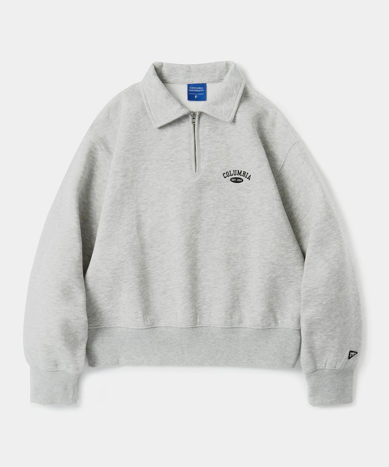 SIG ARCH LOGO WOMEN FLEECE H/ZIP SWEATSHIRTS M그레이