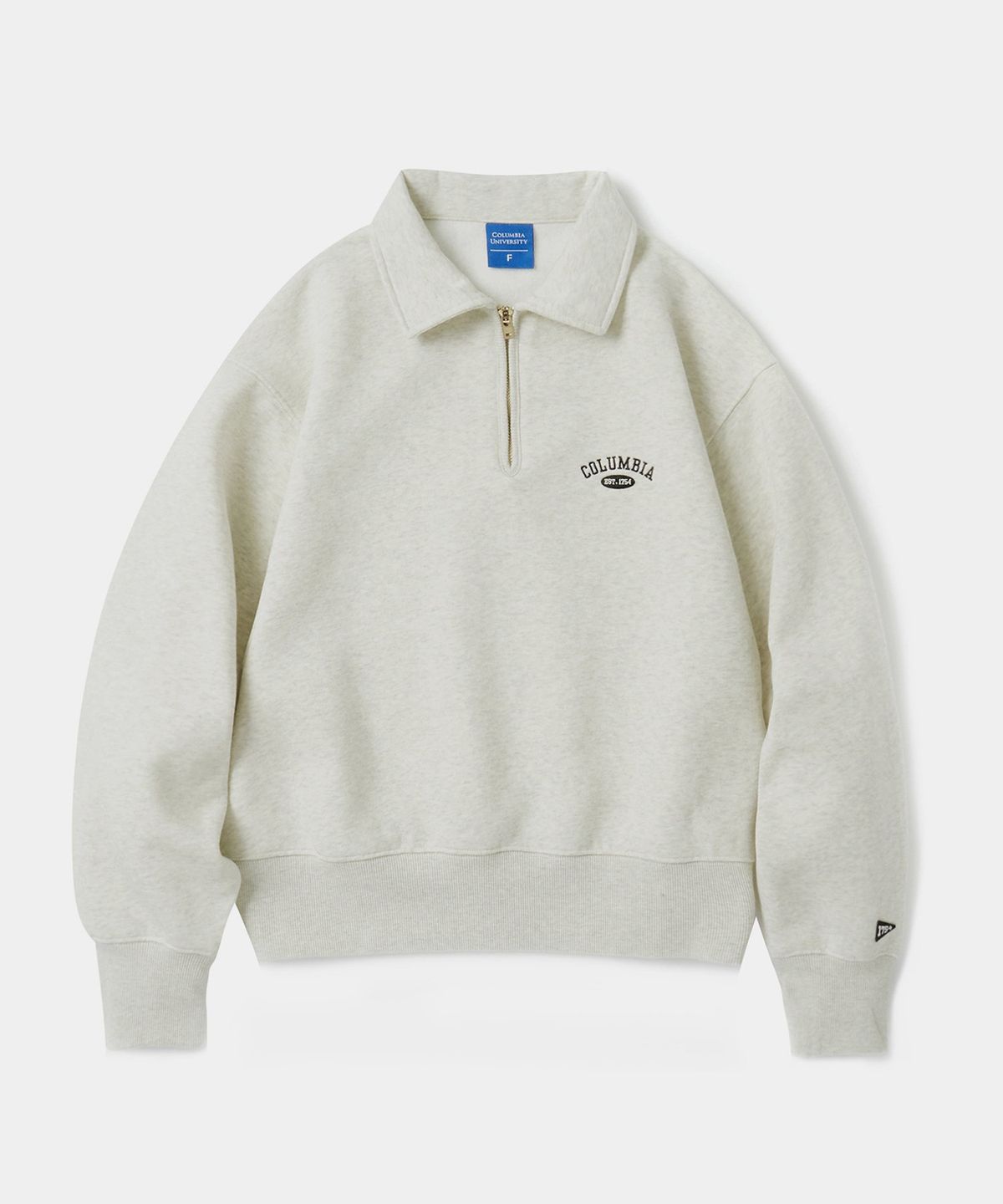 컬럼비아 유니버시티(COLUMBIA UNIVERSITY) SIG ARCH LOGO WOMEN FLEECE H/ZIP SWEATSHIRTS 옐로우 오트밀