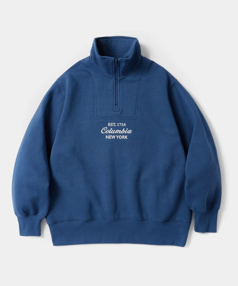 CU BIG SCRIPT TERRY H/ZIP SWEATSHIRTS 프렌치블루